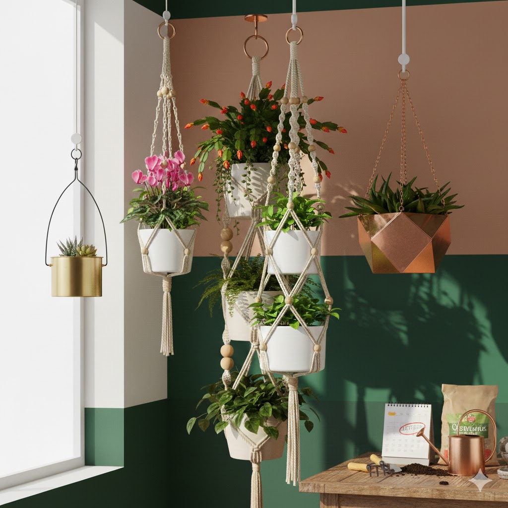 Seasonal plant care adjustments for hanging pots